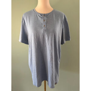 Men's Alpine Design T-Shirt Size XL Blue Short Sleeve Henley